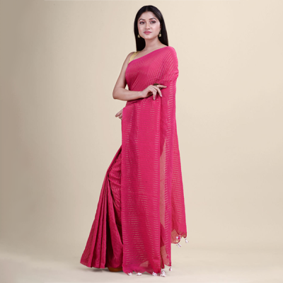 Zori Stripe Khadi Saree