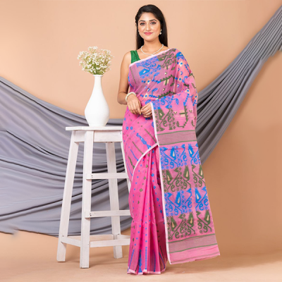 Soft Karat Jamdani Saree